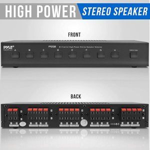 PyleHome PSS8 8 Channel High Power Stereo Speaker Selector